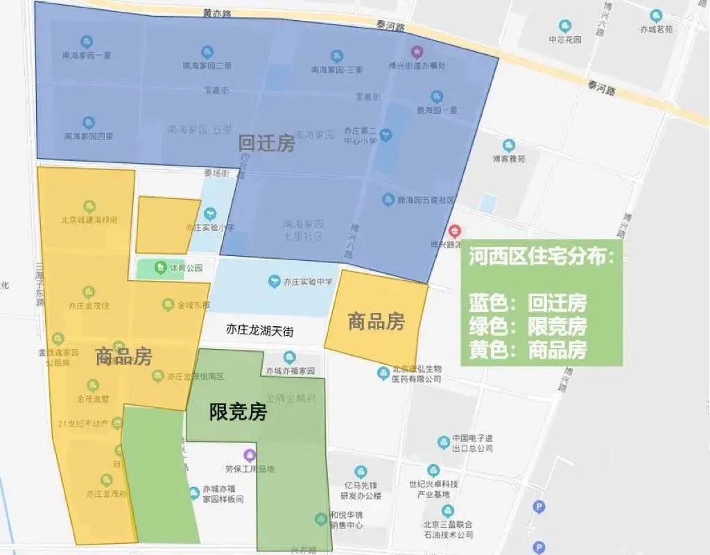 河西被定位為生活服務生態休閑配套區